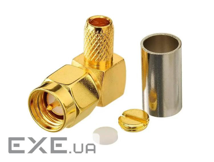 Роз&apos,єм кутовий SMA Male під обтиск на кабель RG58 / RG142 / RG223 / LMR195 / LMR200 / (YT42262)