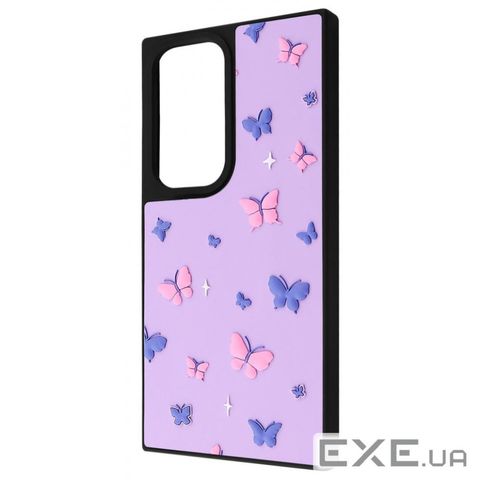 Чехол WAVE Doodle Case Samsung Galaxy S25 Ultra butterflies (63507 black fluffy)
