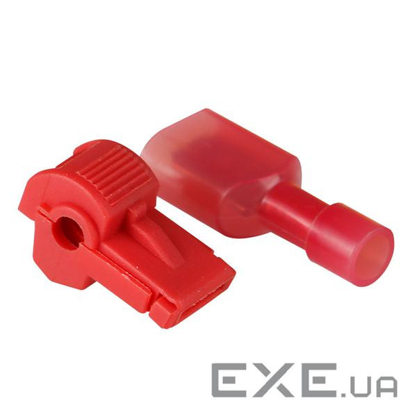 Клеми T-образні обжимні швидкого монтажу, T1+MDFN1.25-250, 105&deg;C, 10A / 600V, Red , T1+MDFN1.25-250, 105&deg;C, 10A