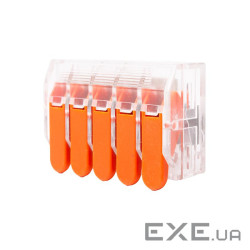 З"єднувальний роз"єм з важелем, 5x 0,5-6,0 мм2, 41A, 450V, 20 шт. (EL240470)