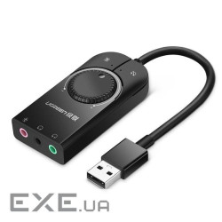 Зовнішня звукова карта UGREEN CM129 USB External Stereo Sound Adapter Black (40964)