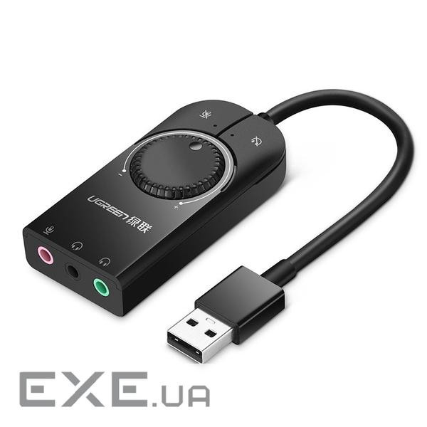 Зовнішня звукова карта UGREEN CM129 USB External Stereo Sound Adapter Black (40964)