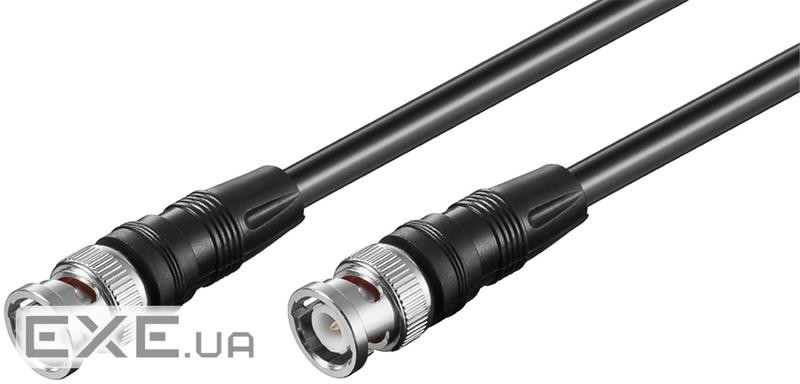 Кабель антенні BNC/50ohm M/M 3.0m,RG58 2xShielded AWG24 D=5.0mm,чорний (75.05.0089-1)