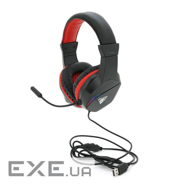 Навушники провідні з підсвічуванням Jedel GH-269, з мікрофоном і регулюванням гучності, Black / Red, , Black / Red,