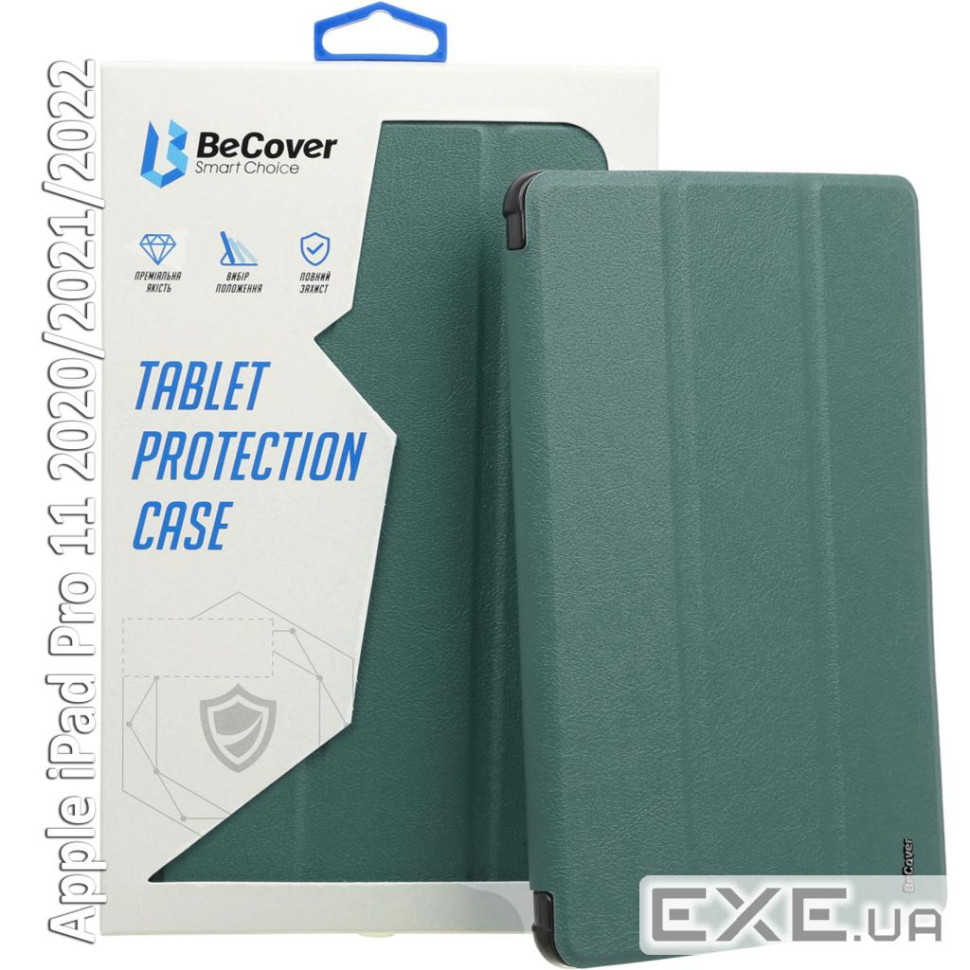Чохол до планшета BeCover Tri Fold Hard BeCover Apple iPad Pro 11 2020/2021/2022 Dark Green (709667)