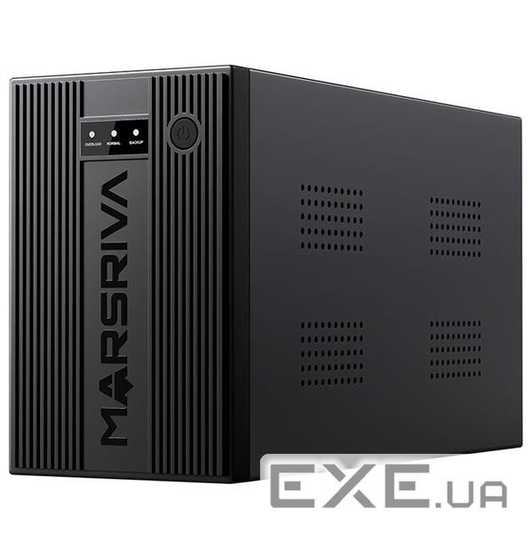 ДБЖ Marsriva MR-UF2000, 2000ВА/1200Вт, Line-Interactive, LED version, 2х Schuko, 2*12V/9Ah, metal