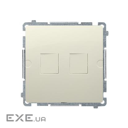 Адаптер Basic для 2xRJ45 Keystone мет. суппорт, бежевий (BMPT/12)