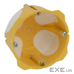 Підрозетник в пустотілі стіни, з еластичними вводами, ПВХ, жовтий, &Oslash,68х40мм (KPL 64-40/LD_NA) (KPL 64-40/LD_NA)