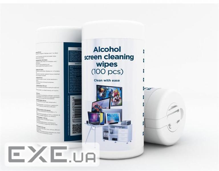 Серветки Gembird Alcohol screen cleaning wipes, 100 pcs (CK-AWW100-01)