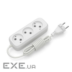 Подовжувач мережі Electrum C-ES-1787 5.0m, 3 троянд , white