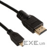 Кабель RASPBERRY PI Micro-HDMI to HDMI 2.0, 1.5m Black (RA557)