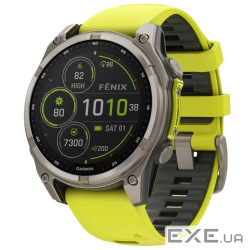 Смарт-годинник Garmin fenix 8 47mm,Saph Solar, BareTi/Graphite,AmpYe/GrphBnd (010-02906-21)