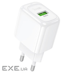 СЗУ 110-240V HOCO CS52A 1xUSB, 18W, White, Blister (HOCO CS52A / W)