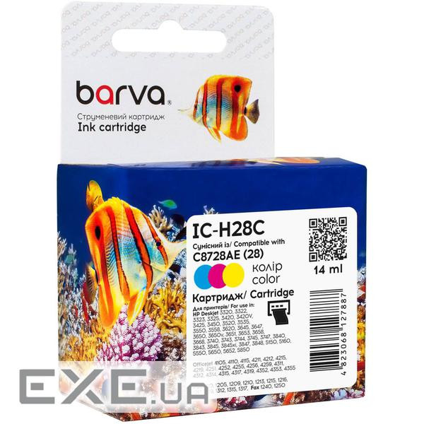 Картридж Barva HP 28 color/C8728AE, 14 мл (IC-H28C)