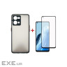 Чохол до мобільного телефона Dengos Kit for OPPO Reno 7 4g case + glass (Black) (DG-KM-32)