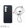 Чохол до мобільного телефона Dengos Case + Cross-body Strap Xiaomi Redmi 15 Black+Gr (DG-KM-CCRB-43)