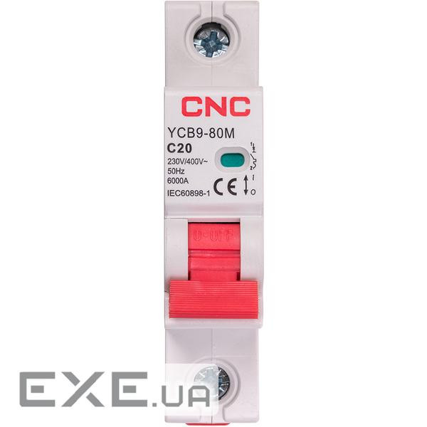 Модульний автоматичний вимикач CNC YCB9-80M 1P C20 6ka (NV821433)