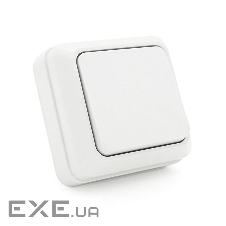 Вимикач одинарний зовнішнього монтажу, White, Q10 (DSO) , White, Q10 (DSO)