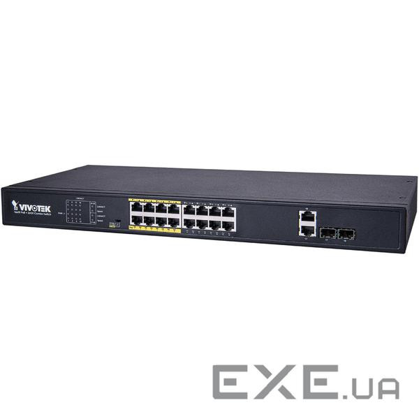 Комутатори VIVOTEK AW-FGT-180D-250, Unmanaged 16xFE PoE + 2xGE Combo Switch