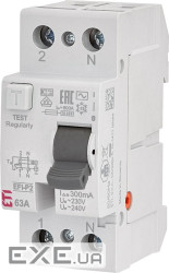 Реле диференційне ETI (ПЗВ) 2р EFI-P2 63/0,3 тип AC (10kA) (2061233)