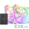 Комплект вентиляторів NZXT F140 RGB White 2-Pack (RF-R14DF-W1)