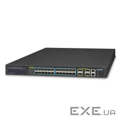 Керований комутатор L3, 24 пори SFP+, 4 QSFP28 слоти (XGS-6350-24X4C)