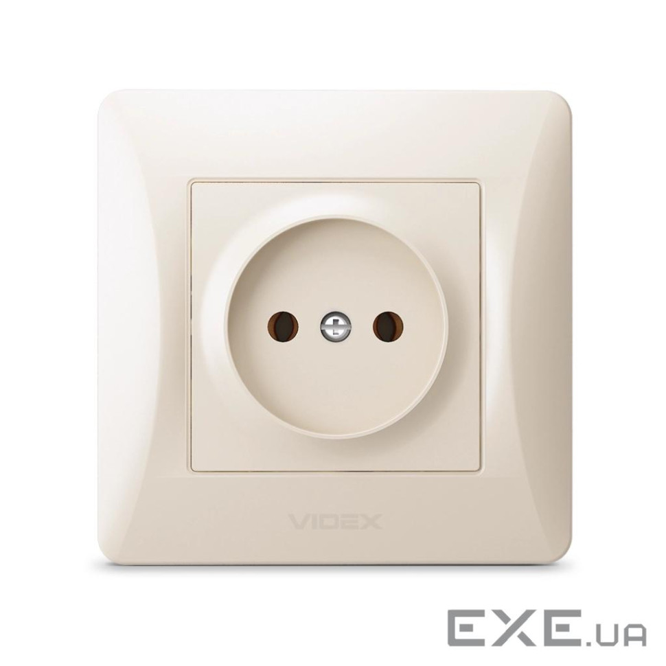 Розетка Videx BINERA 1ая кремовая (VF-BNSK1-CR)