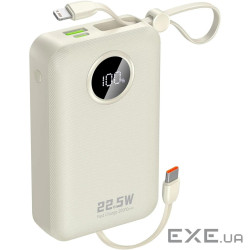 УМБ Dudao 20000mAh K14+ 22,5W PD,QC USB-A,USB-C In/Out,with built-in USB-C/Lightning (6977196680023)