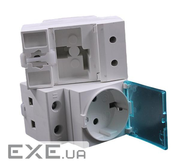 Модульна розетка PT-316С на DIN-рейку, 250V / 10-16A, з кришкою та заглушкою, 45*7 (AC30 / PT-316С)