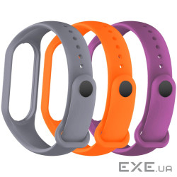 Ремінець до фітнес браслета Armorstandart комплект 3шт Xiaomi Mi Band 4/3 Beat (ARM87029)