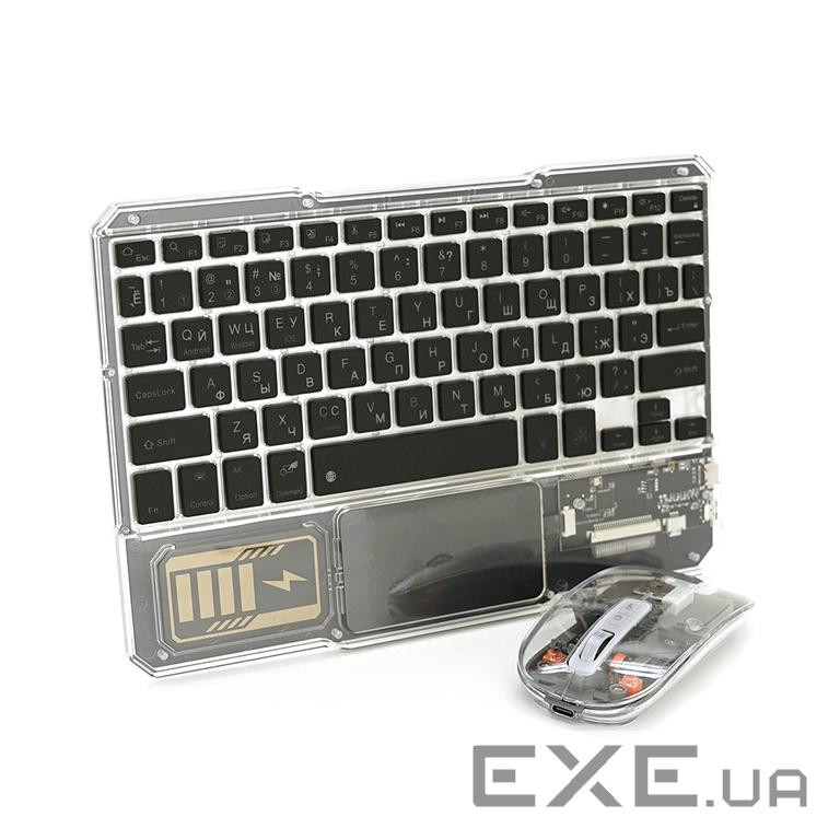 Бездротовий комплект YT-KB333 (KB+Mouse), (Eng / Pyc), 2.4G, 78 клавіш, Black / Tra (YT-KB333 black) , Black / Tra (YT-K
