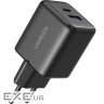 Зарядний пристрій Ugreen USB + USB-C GaN 30W X516 black (65014)