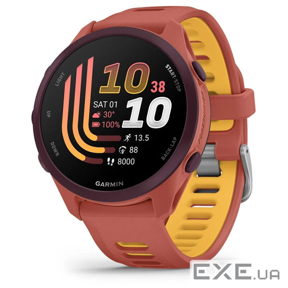 Смарт-годинник Garmin Forerunner 170 Music, GPS, WiFi, Red Pink/Mango, GPS смарт-годи (010-03920-13)