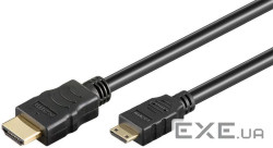 Кабель монітора-сигнальний Goobay HDMI-mini M/M 3.0m, HS+HEC D=6.0mm (75.03.1933-1)