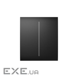 Ajax CenterButton (2-gang) [55] Black, ценральна кнопка кнопка для двоклавішного вимикача