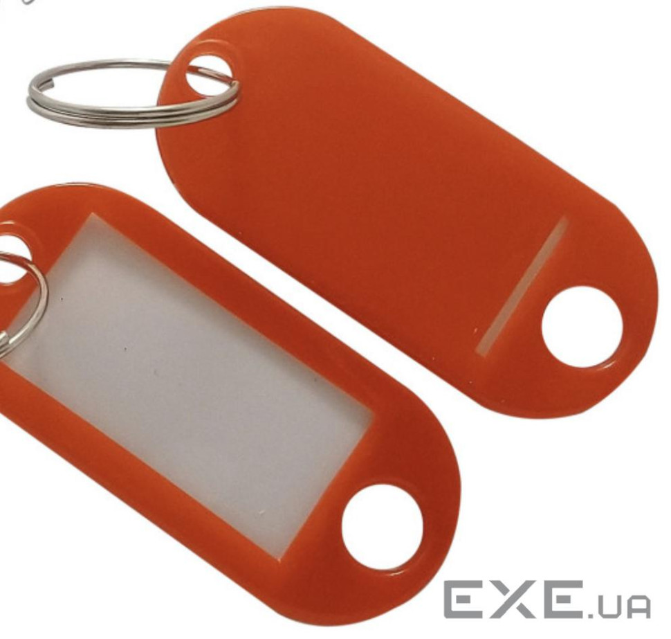 Номерна бірка NumberTag для ключів червона, 48*22мм, упаковка 200шт (NumberTag Red)