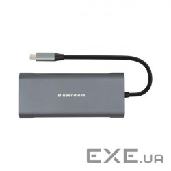 Адаптер USB Type-C - 2 x USB 3.0, 1x USB 2.0, 1x Type C (PD), HDMI, SD, RJ45 (CA913497)