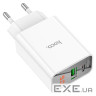Мережевий зарядний пристрій HOCO C100A PD20W+QC3.0 charger with digital display Whit (6931474769800)