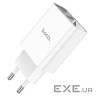 Мережевий зарядний пристрій HOCO C100A PD20W+QC3.0 charger with digital display Whit (6931474769800)