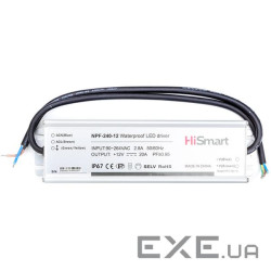 Блок живлення HiSmart 12V, 20A, 240W, PFC, IP67 (NPF-240-12)