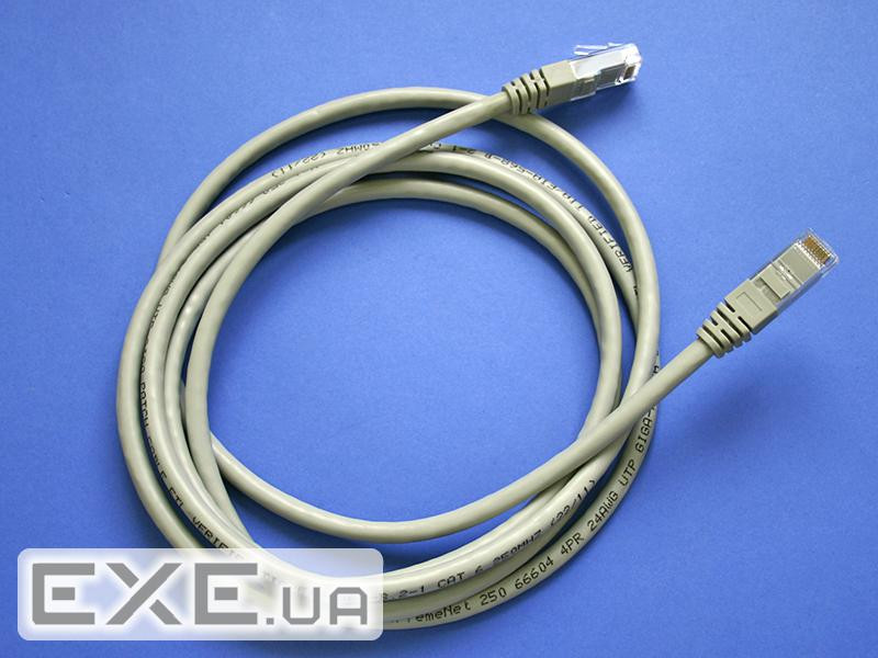 Патч корд Kingda RJ45, UTP 6, 2.0m, 24AWG, CU, серый KD-PAUT6200GY