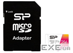 microSDXC (UHS-1 U1) SiliconPower Elite Color 256Gb class 10 A1 V10 (adapter SD (SP256GBSTXBV1V20SP