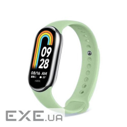 Силіконовий ремінець BeCover для Xiaomi Mi Smart Band 8 Light Green (709404)