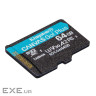 Карта пам"яті Kingston 64GB microSDXC сlass 10 UHS-I U3 V30 A2 Canvas Go Plus G4 (SDCG4/64GBSP)