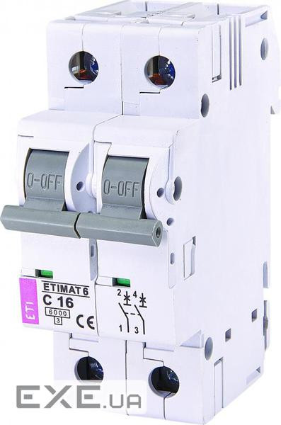 Автоматичний вимикач ETI ETIMAT 6 2p З 16А (6 kA) (2143516)