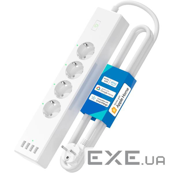 Мережевий фільтр MEROSS Smart Power Strip White, 4 розетки, 4xUSB, 1.8м (MSS425FHK-EU) (MSS425FHK(EU))