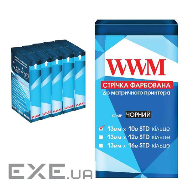 Стрічка до принтерів 13мм х 10м Refill STD Black*5шт (к) WWM (R13.10S5)