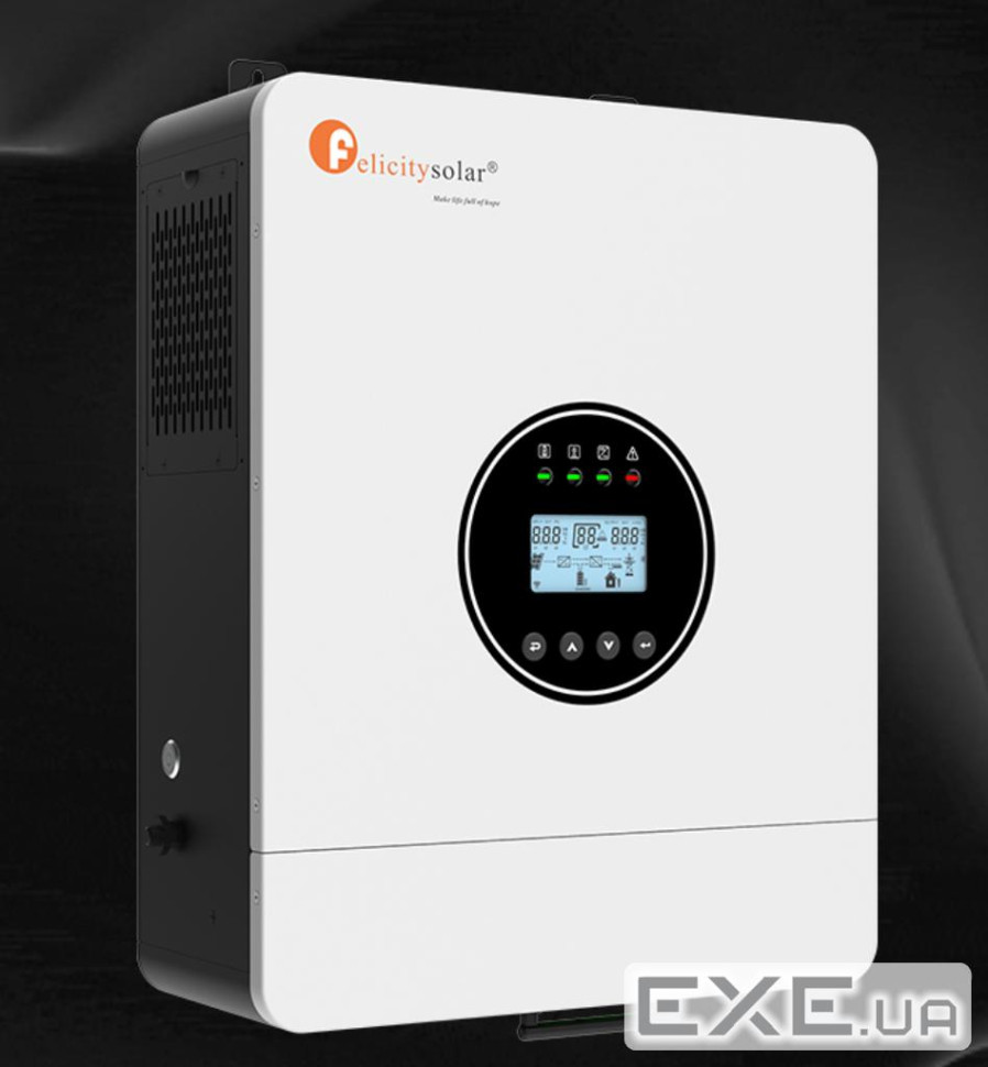 Гібридний інвертор Felicity IVEM6048 6KVA 48V RS485 MPPT(90V-450V) 230Vac 120A(Parallel)