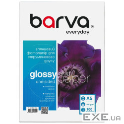 Папір Barva A5, 180 г/м2, Everyday, gloss, 100 с (IP-CE180-450)