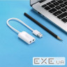 Зовнішня звукова карта UGREEN US205 USB 2.0 External Sound Adapter White (30143)